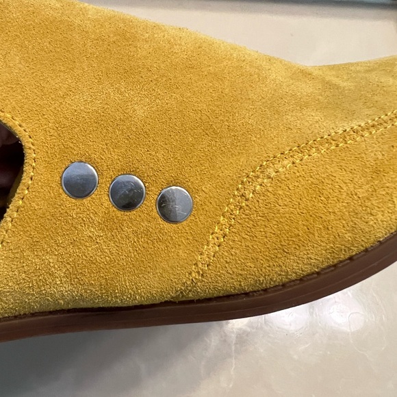 Sole society suede leather yellow flat slides size 9 - Picture 5 of 11